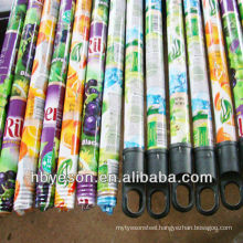 22mm dia wood broomstick in fruit design,wood grain design